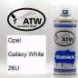 Preview: Opel, Galaxy White, 26U: 400ml Sprühdose, von ATW Autoteile West.